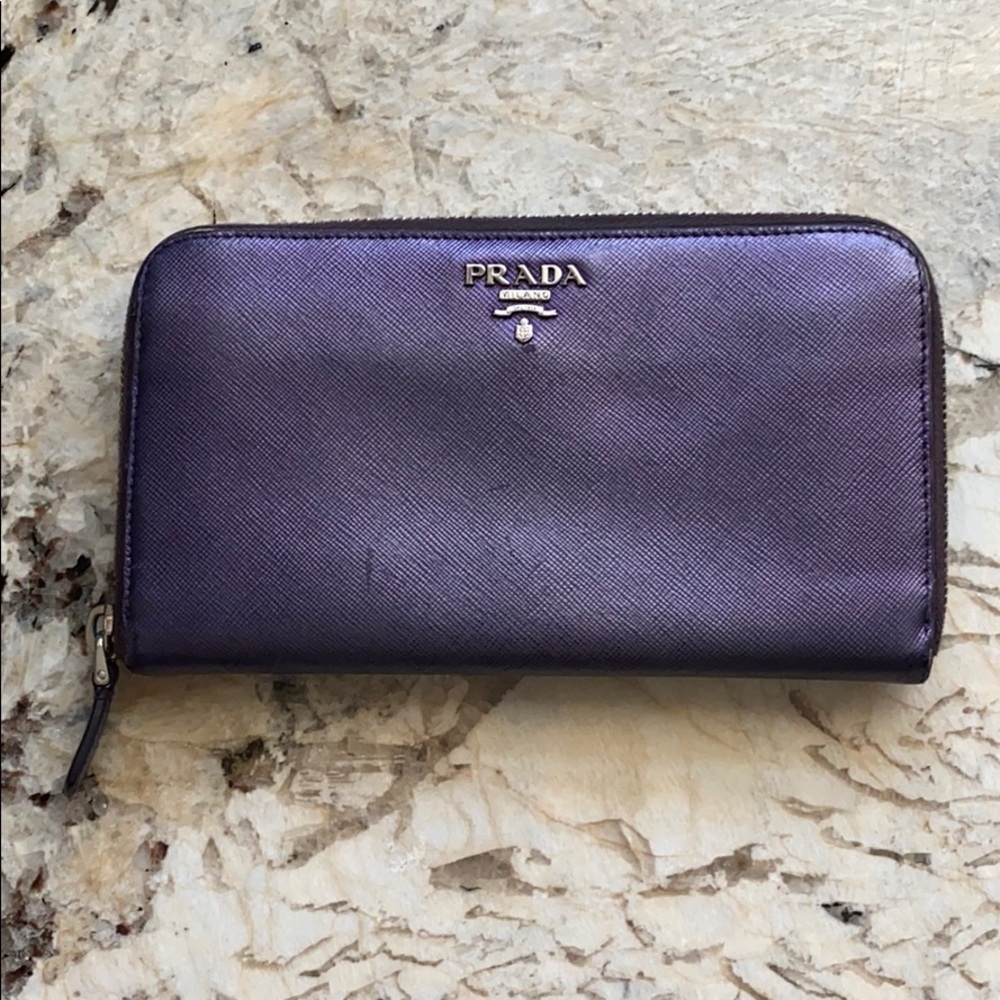Prada Wallet in Purple Iridescence